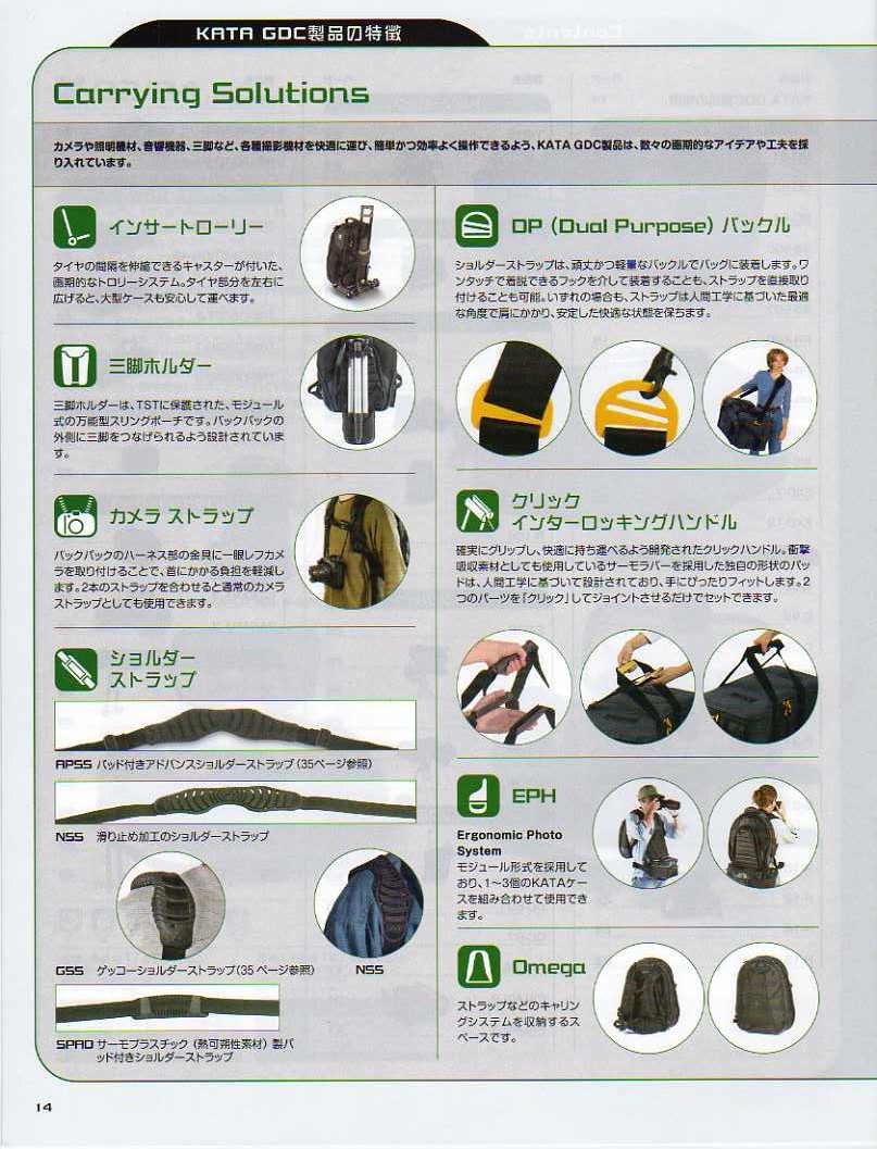  デジタル一眼レフカメラ比較・選び方入門 デジ一.com　KATA（カタ）2009年カタログ　P014